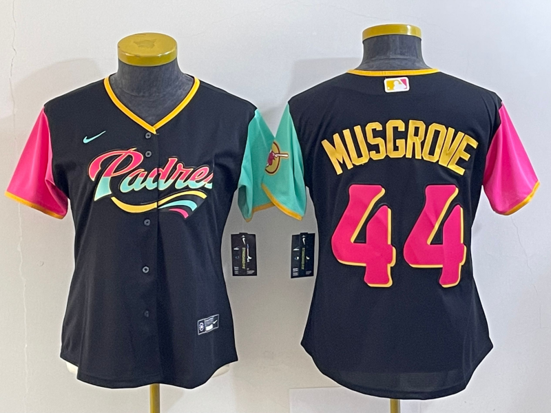 Youth San Diego Padres #44 Joe Musgrove 2022 Black City Connect Stitched Baseball Jersey Youth San Diego Padres #44 Joe Musgrove 2022 Black City Connect Stitched Baseball Jersey